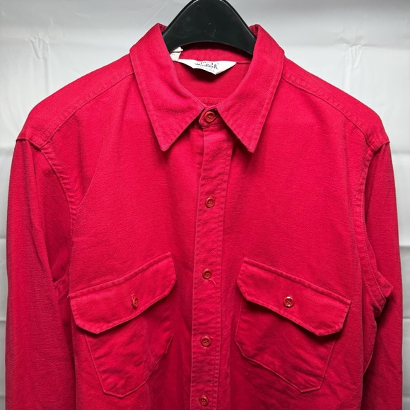 Woolrich Other - Vintage 70/80s Woolrich Red Cotton Canvas Chamois Shacket Work Shirt USA Made XL